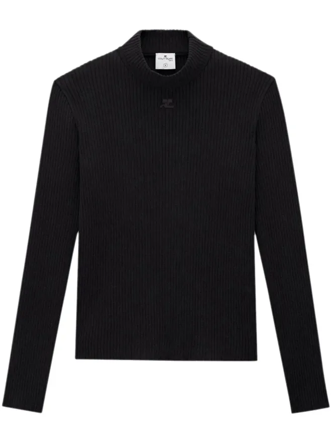 Courrèges Courrèges ロゴパッチ付きリブニットジャンパーの商品画像