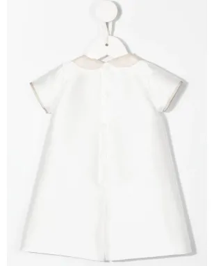 La Stupenderia フロントギャザー付きロンパース - White - サムネイル2