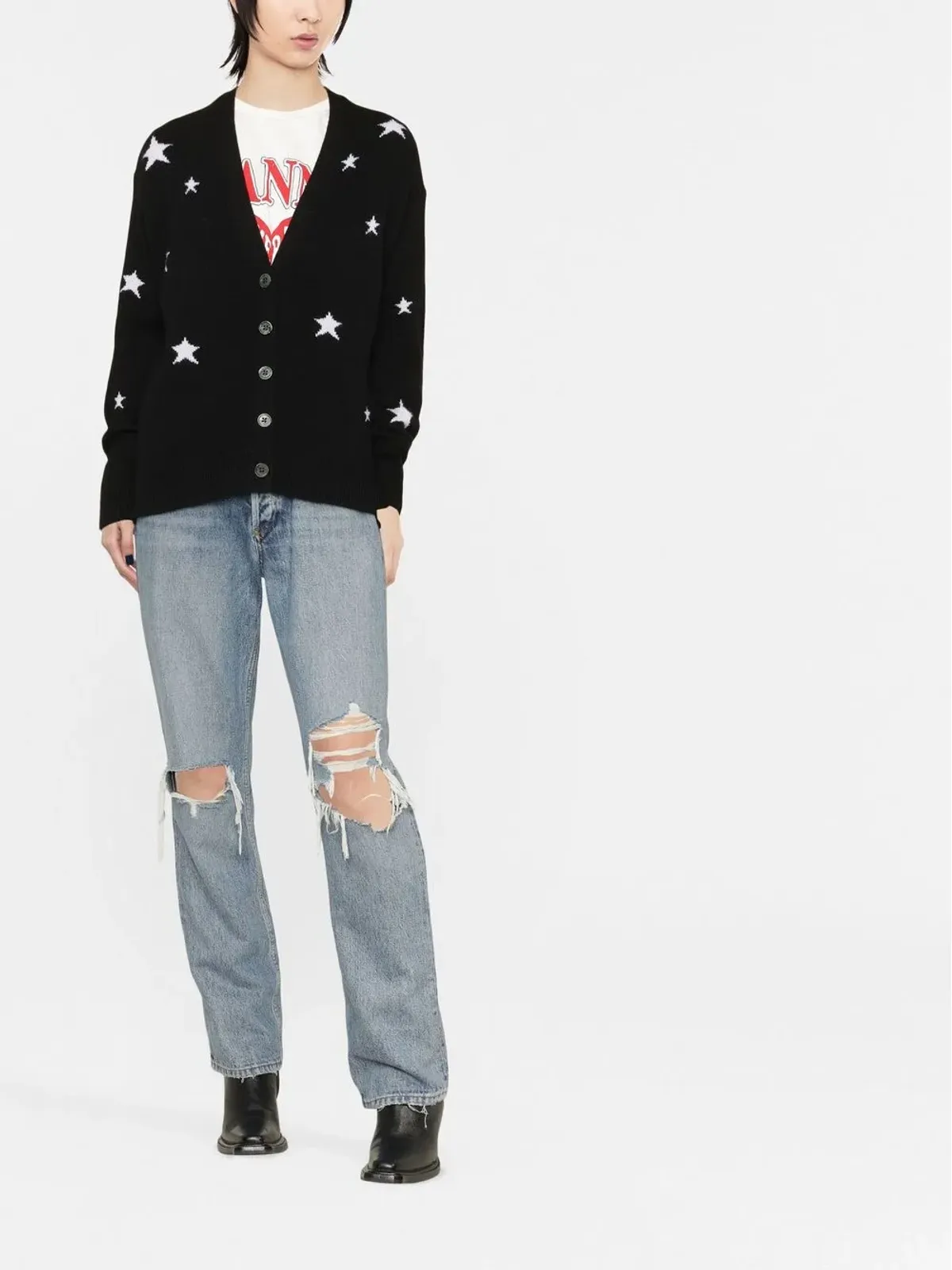 Zadig&Voltaire 星刺繍入りカシミアカーディガン - 画像2