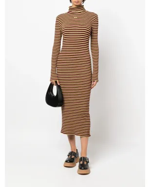 Wales Bonner ストライプ柄 ロールネック ニットワンピース - サムネイル2
