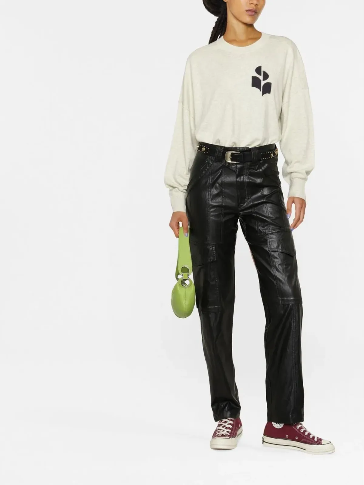MARANT ÉTOILE マリサンズ ロゴ入りインターシャセーター - 画像2