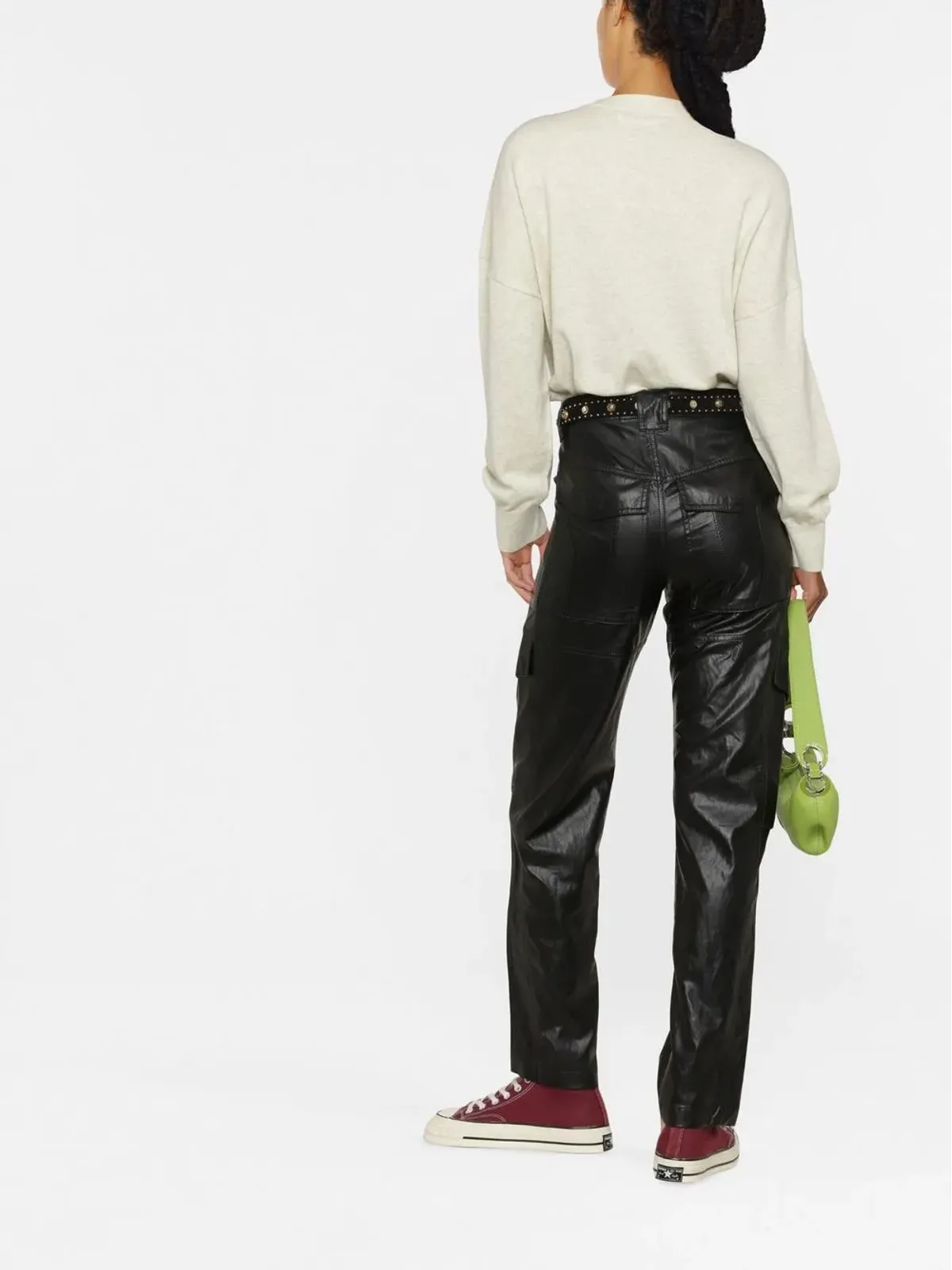 MARANT ÉTOILE マリサンズ ロゴ入りインターシャセーター - 画像4