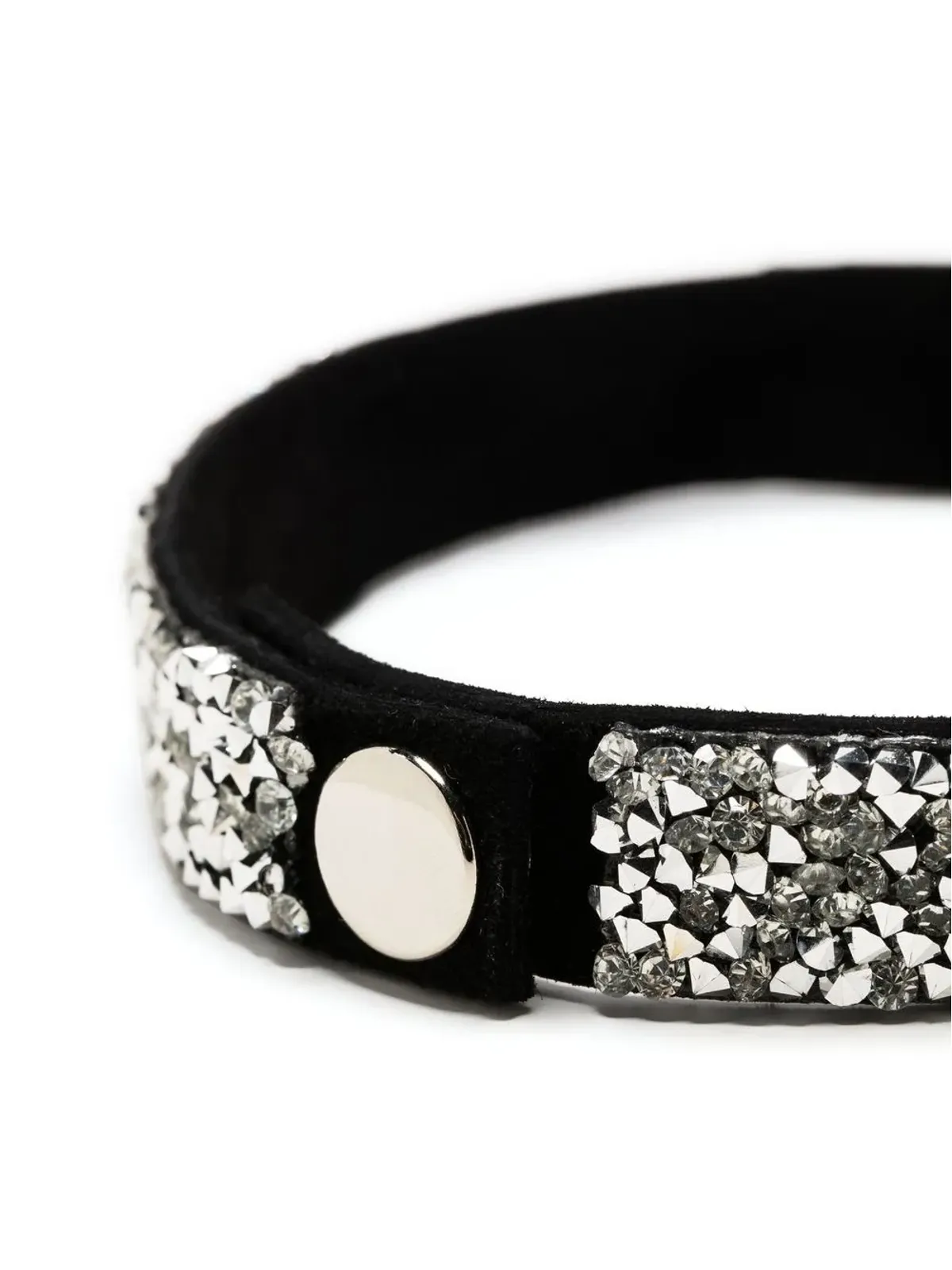 Manokhi crystal-embellished leather choker - Silver - 画像2