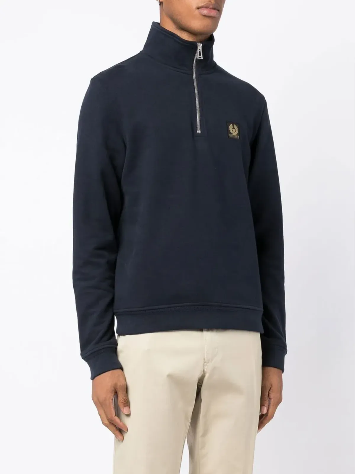 Belstaff ロゴパッチ付きショートジップスウェット - 画像3