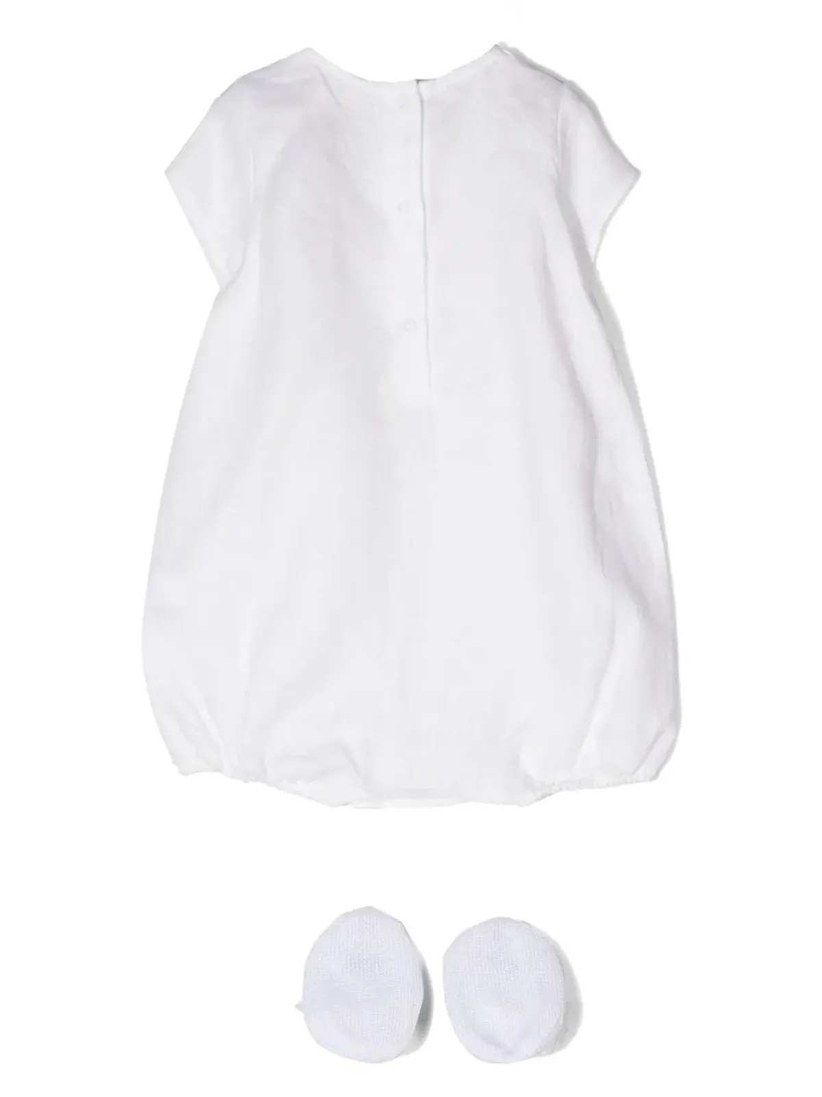 La Perla Kids 花柄アップリケのショートスリーブドレス - 画像2