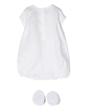 La Perla Kids 花柄アップリケのショートスリーブドレス - サムネイル2