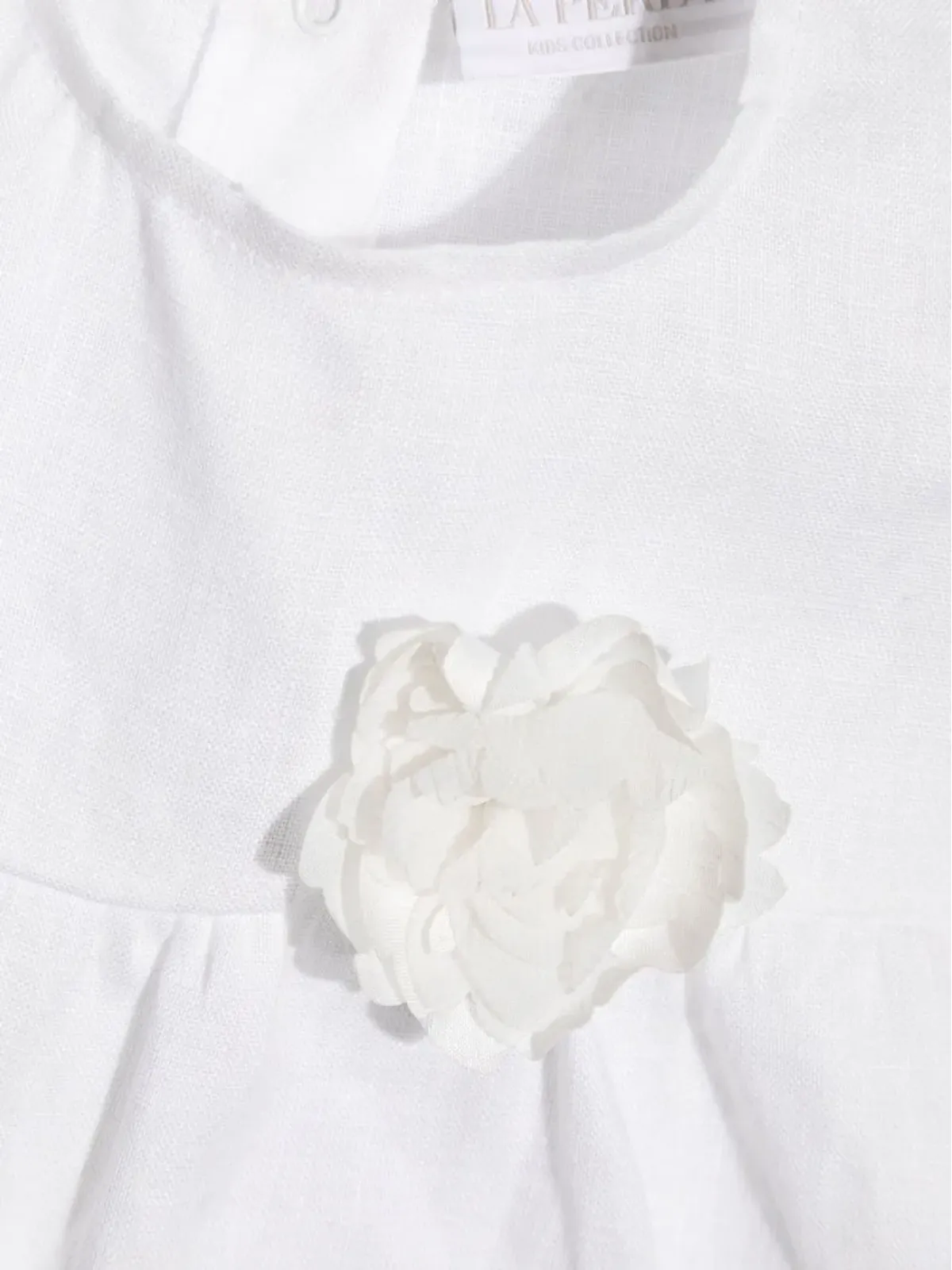 La Perla Kids 花柄アップリケのショートスリーブドレス - 画像3