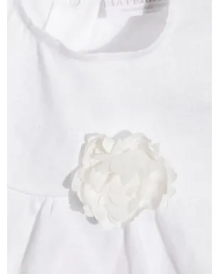 La Perla Kids 花柄アップリケのショートスリーブドレス - サムネイル3