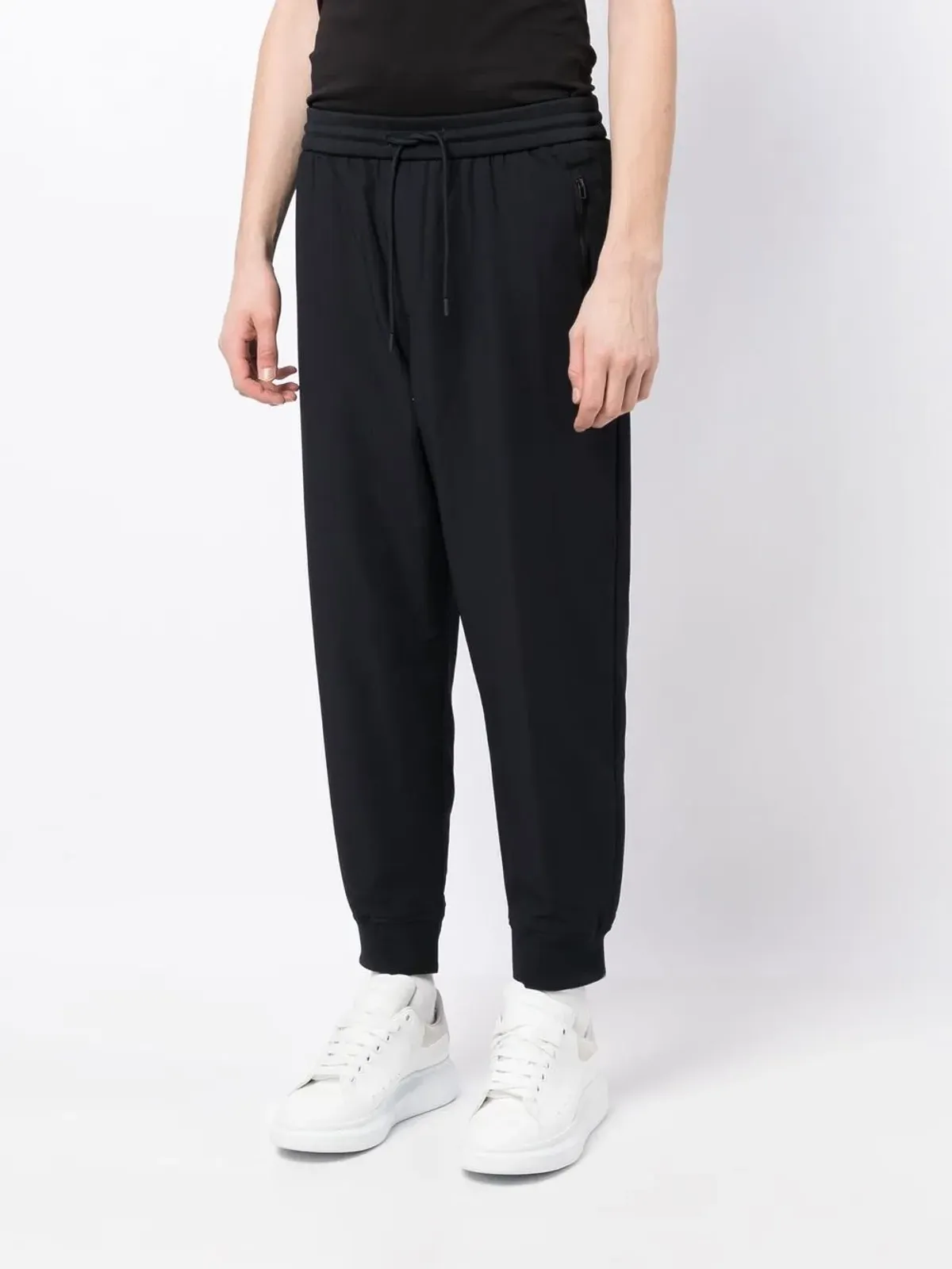 Emporio Armani エラスティケーテッド ドロウストリング トラックパンツ - 画像3