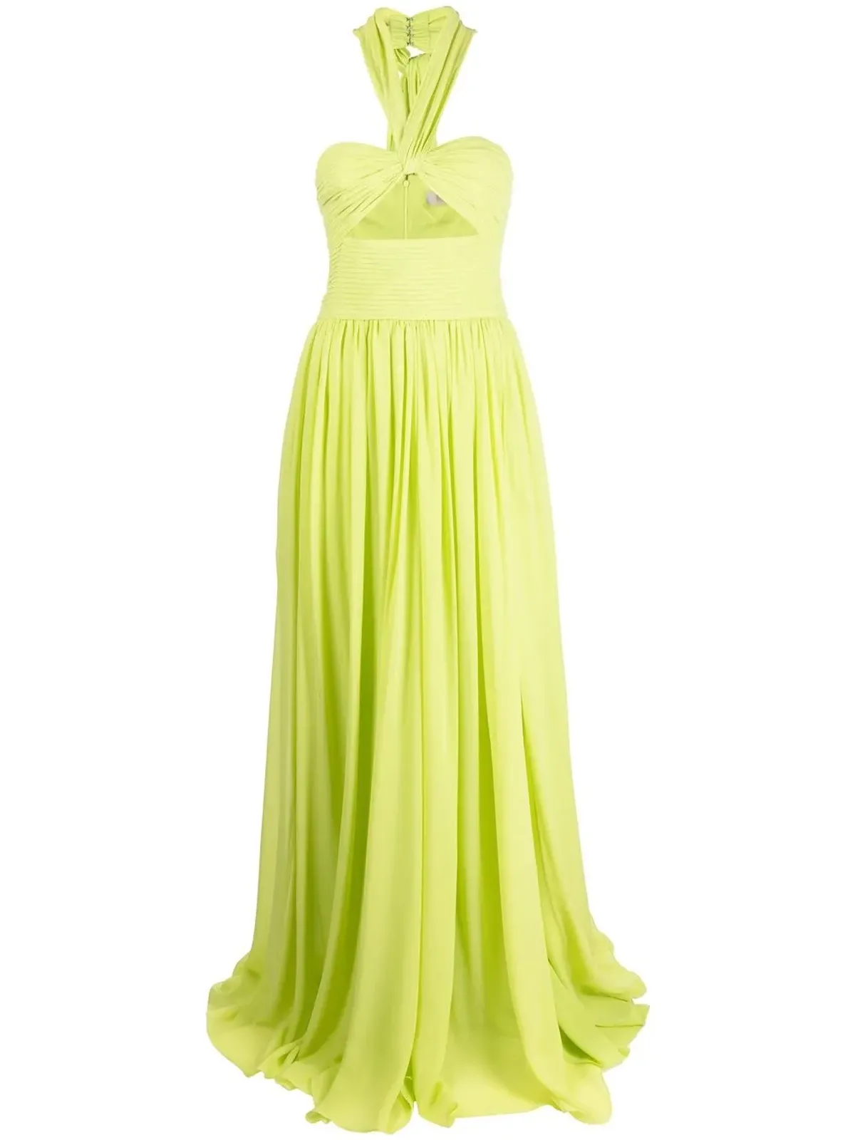 Elie Saab ホルターネック プリーツ ガウン - 画像1