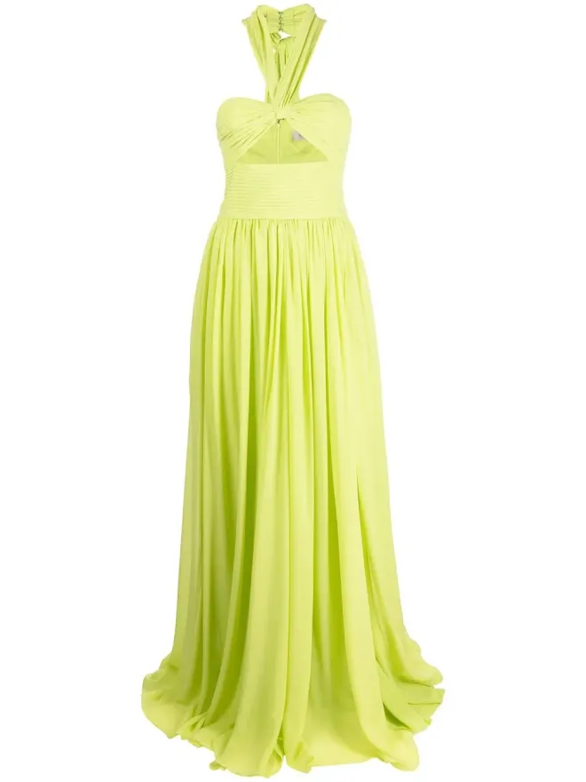 Elie Saab Elie Saab ホルターネック プリーツ ガウンの商品画像