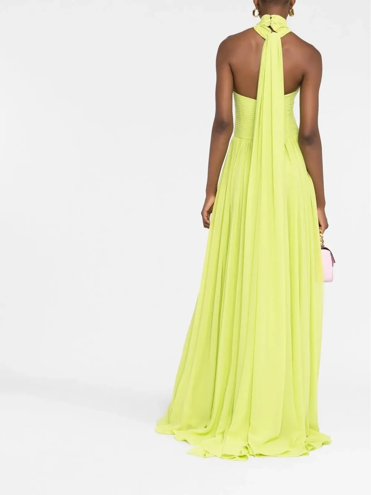 Elie Saab ホルターネック プリーツ ガウン - 画像4