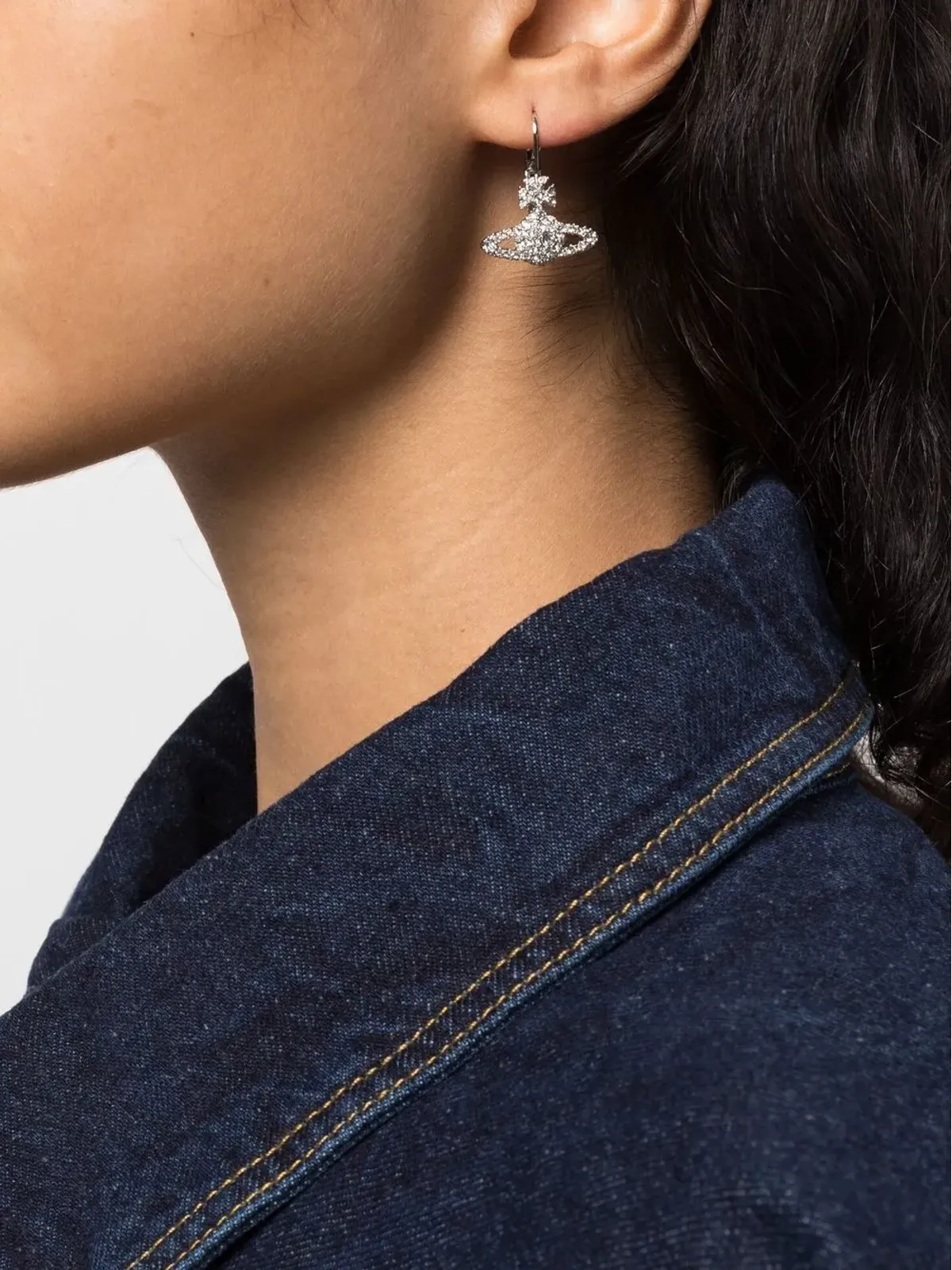 Vivienne Westwood Grace Orb crystal drop earrings - Silver - 画像2