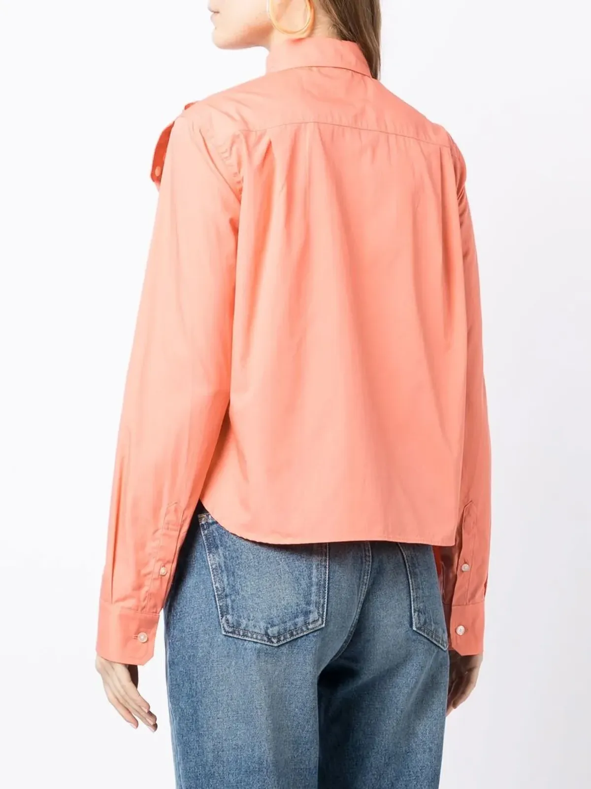 Kolor アシンメトリックディテール ロングスリーブシャツ - 画像4