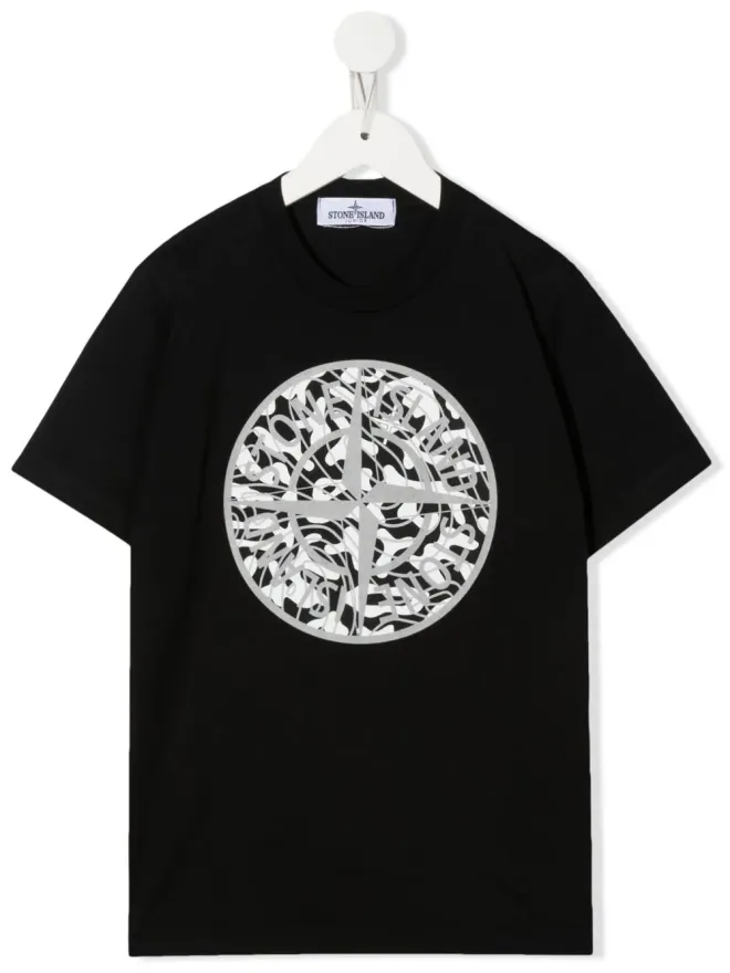 Stone Island Junior Stone Island Junior ロゴプリント コットン Tシャツの商品画像