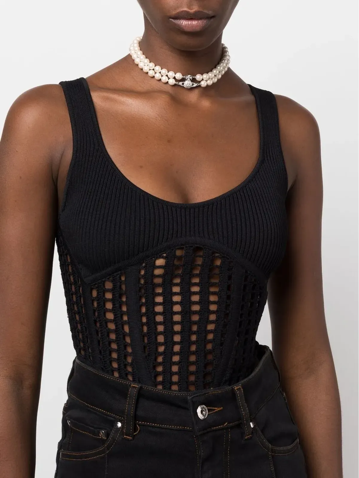 Vivienne Westwood Orbパール ダブルのチョーカー - 画像2