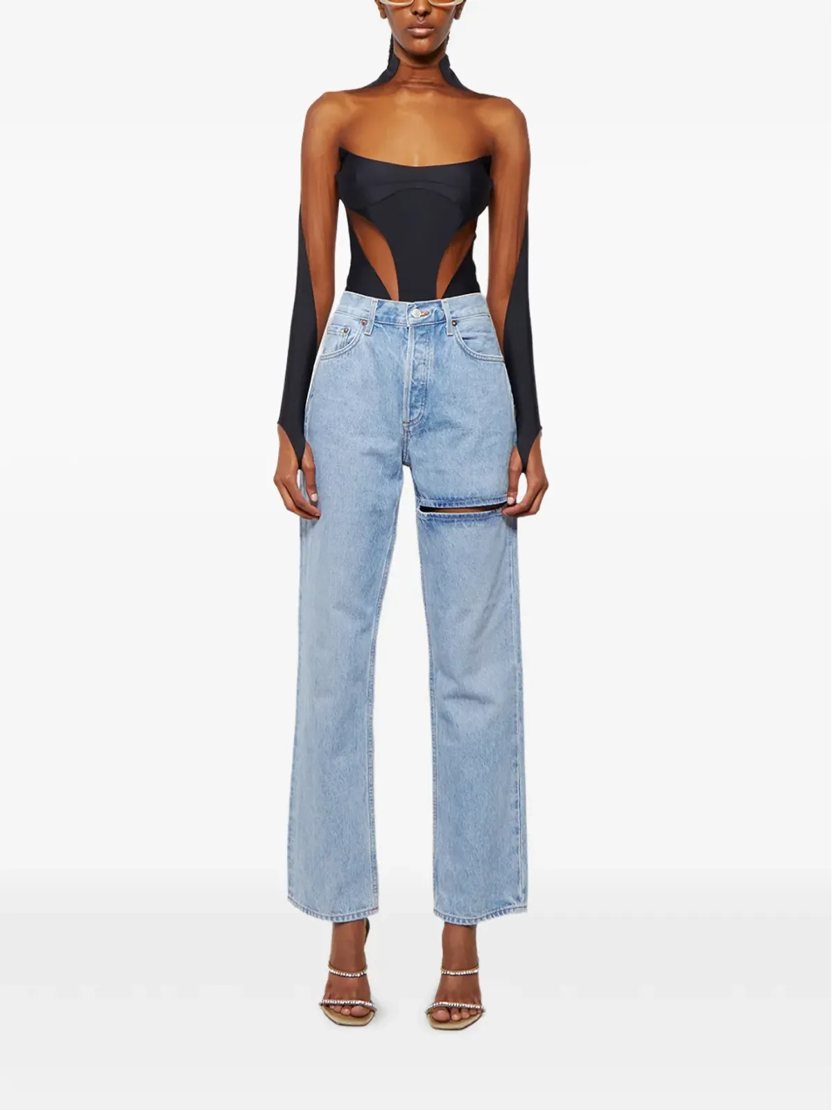 Mugler カットアウト長袖トップ - 画像2