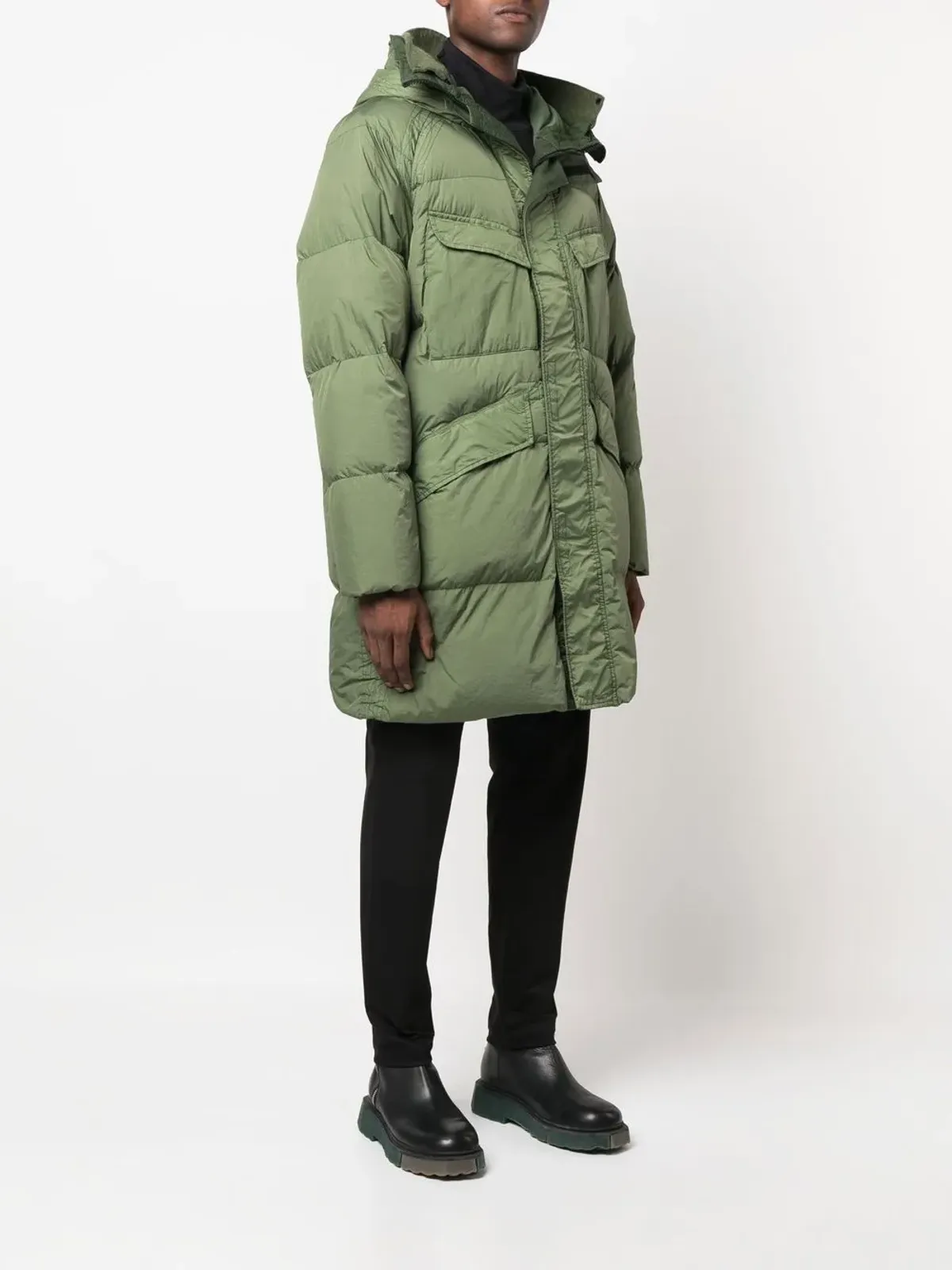 Stone Island コンパスモチーフ ダウンジャケット - 画像3
