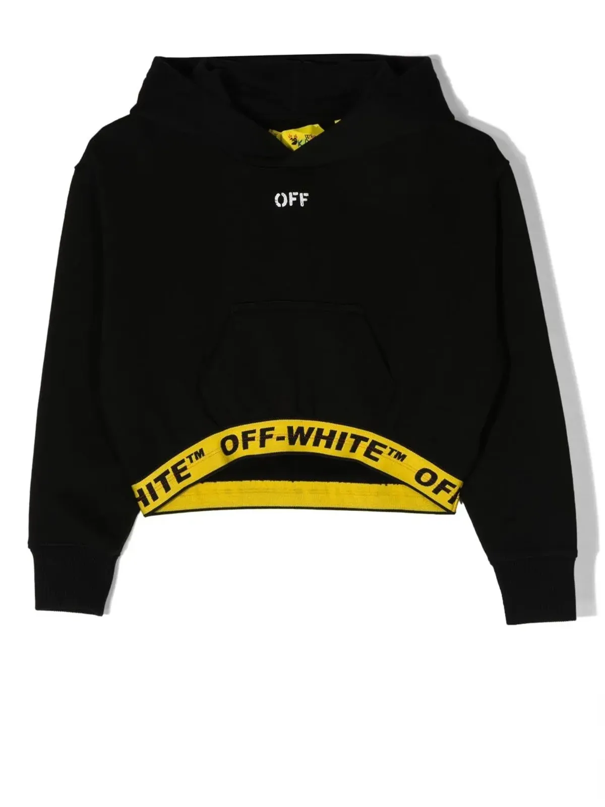 Off-White Kids ロゴバンド クロップド パーカー - 画像1