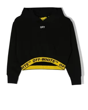Off-White Kids ロゴバンド クロップド パーカー - サムネイル1