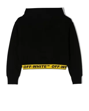 Off-White Kids ロゴバンド クロップド パーカー - サムネイル2