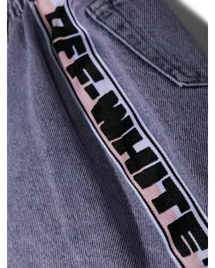 Off-White Kids ロゴストライプデニムスカート - サムネイル3
