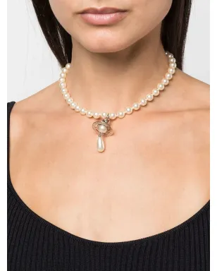 Vivienne Westwood フェイクパール ドロップ チョーカー - サムネイル2
