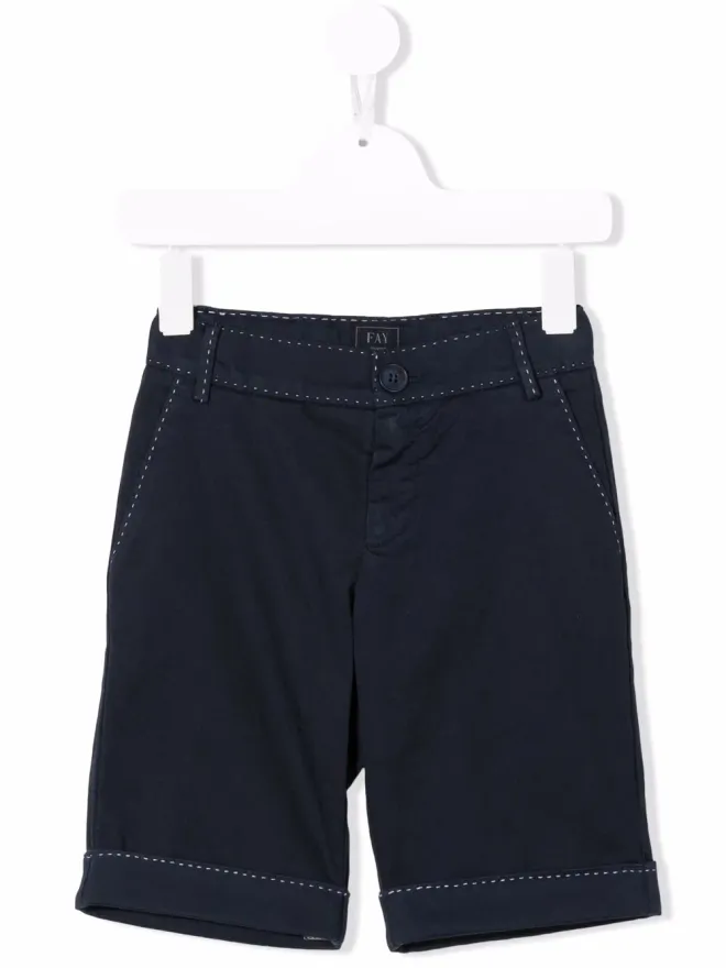 Fay Kids Fay Kids ミッドライズ バミューダショーツ - Blueの商品画像