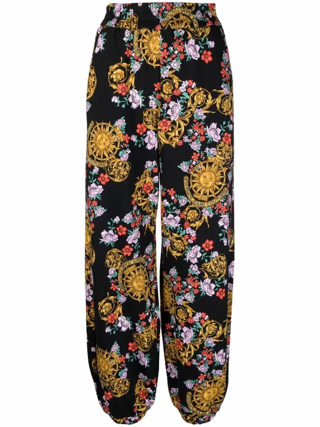Versace Jeans Couture Versace Jeans Couture サンフラワーガーランド トラウザーズ ブラックの商品画像