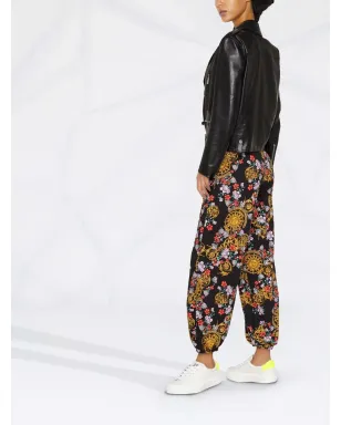 Versace Jeans Couture サンフラワーガーランド トラウザーズ ブラック - サムネイル3