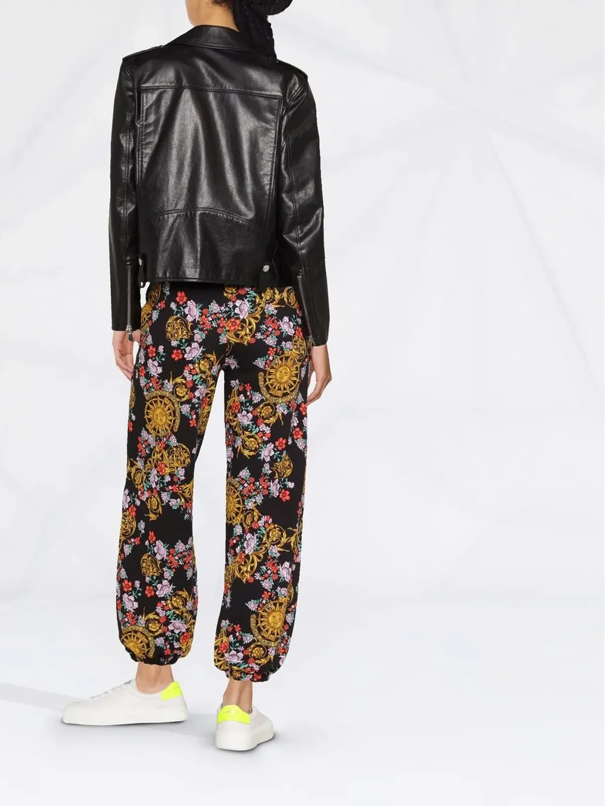 Versace Jeans Couture サンフラワーガーランド トラウザーズ ブラック - 画像4