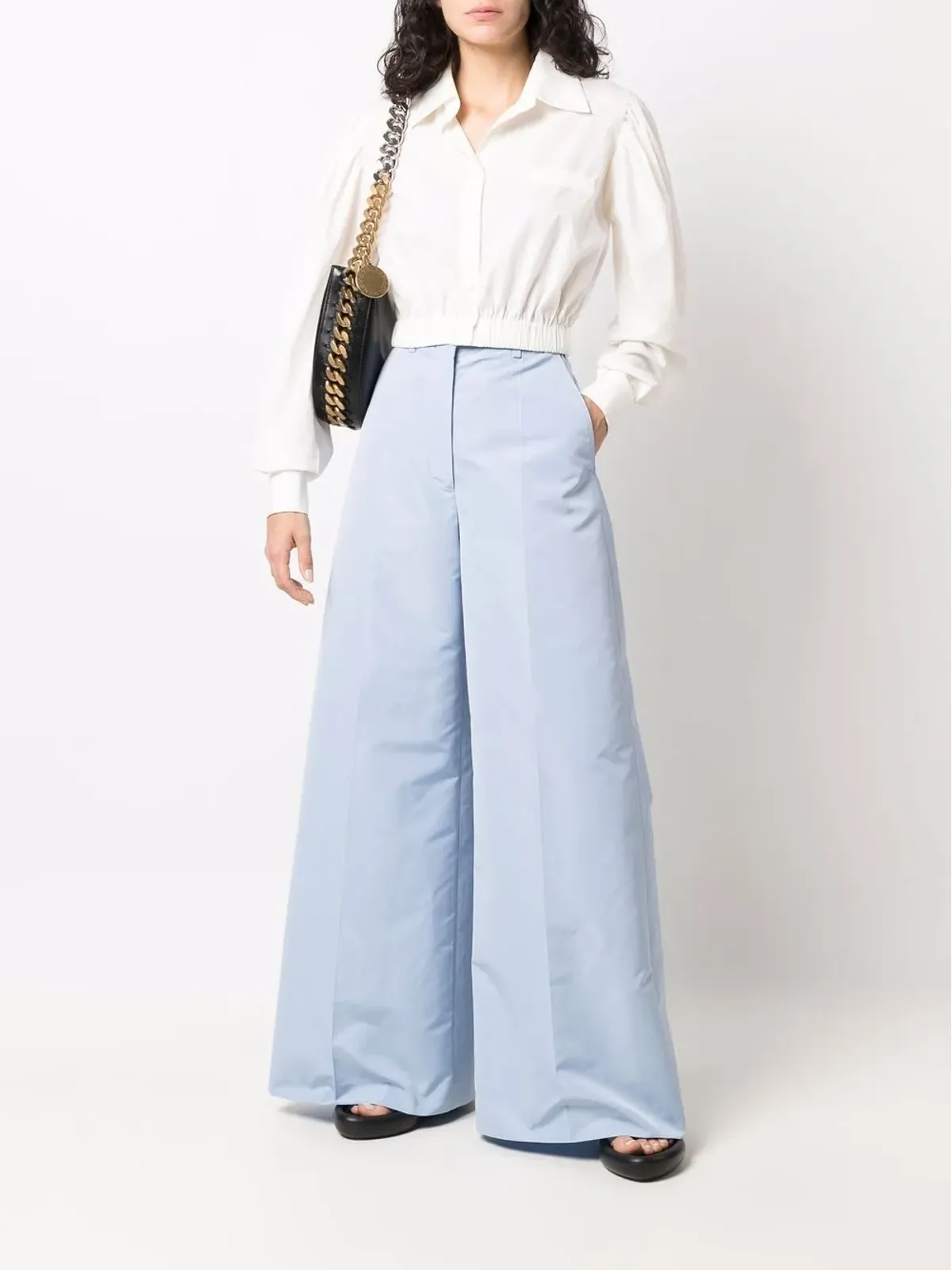 Stella McCartney ハイウエスト・ワイドレッグパンツ - 画像2
