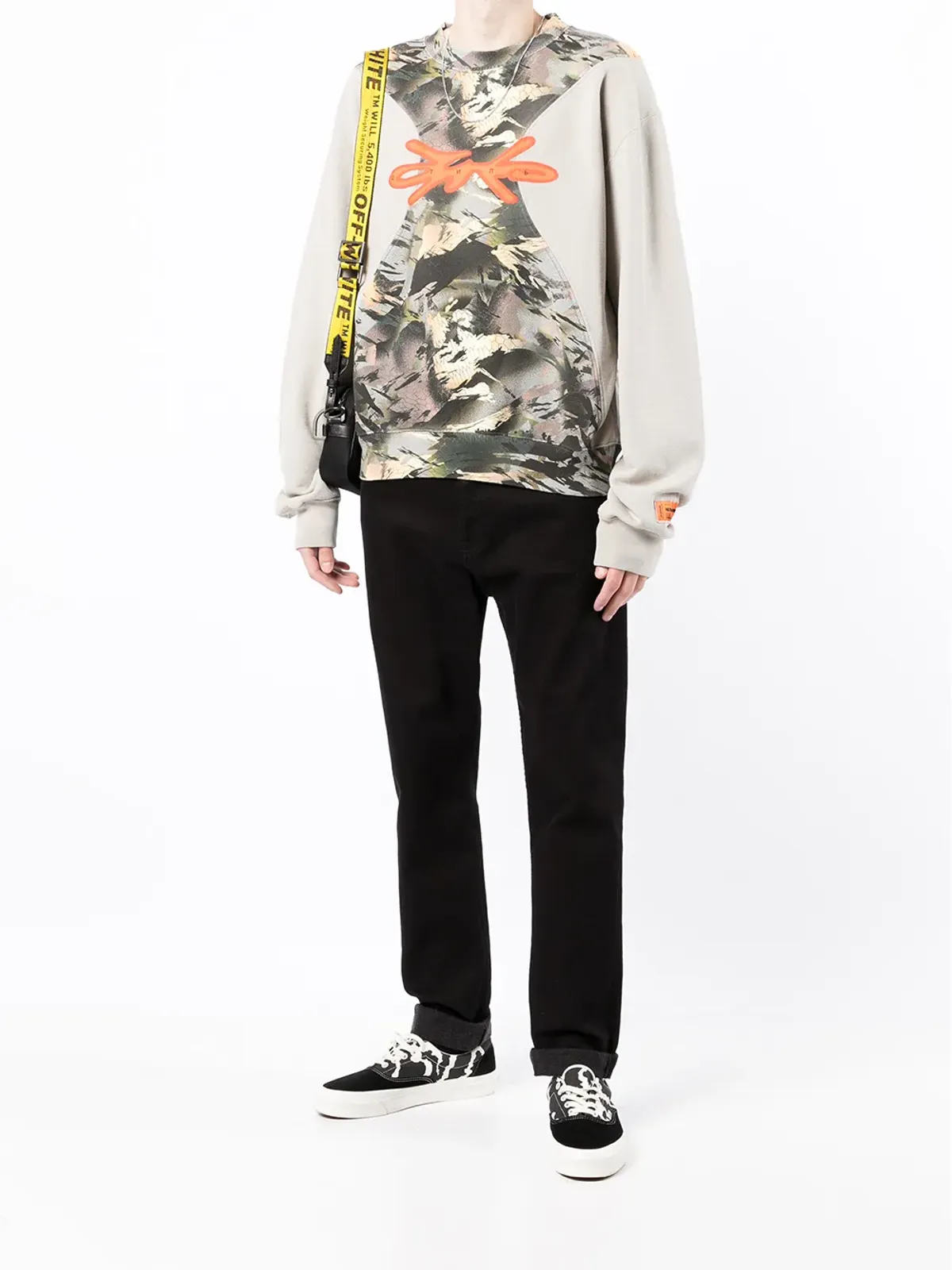 Heron Preston カモフラージュパネル コットン スウェットシャツ - 画像2