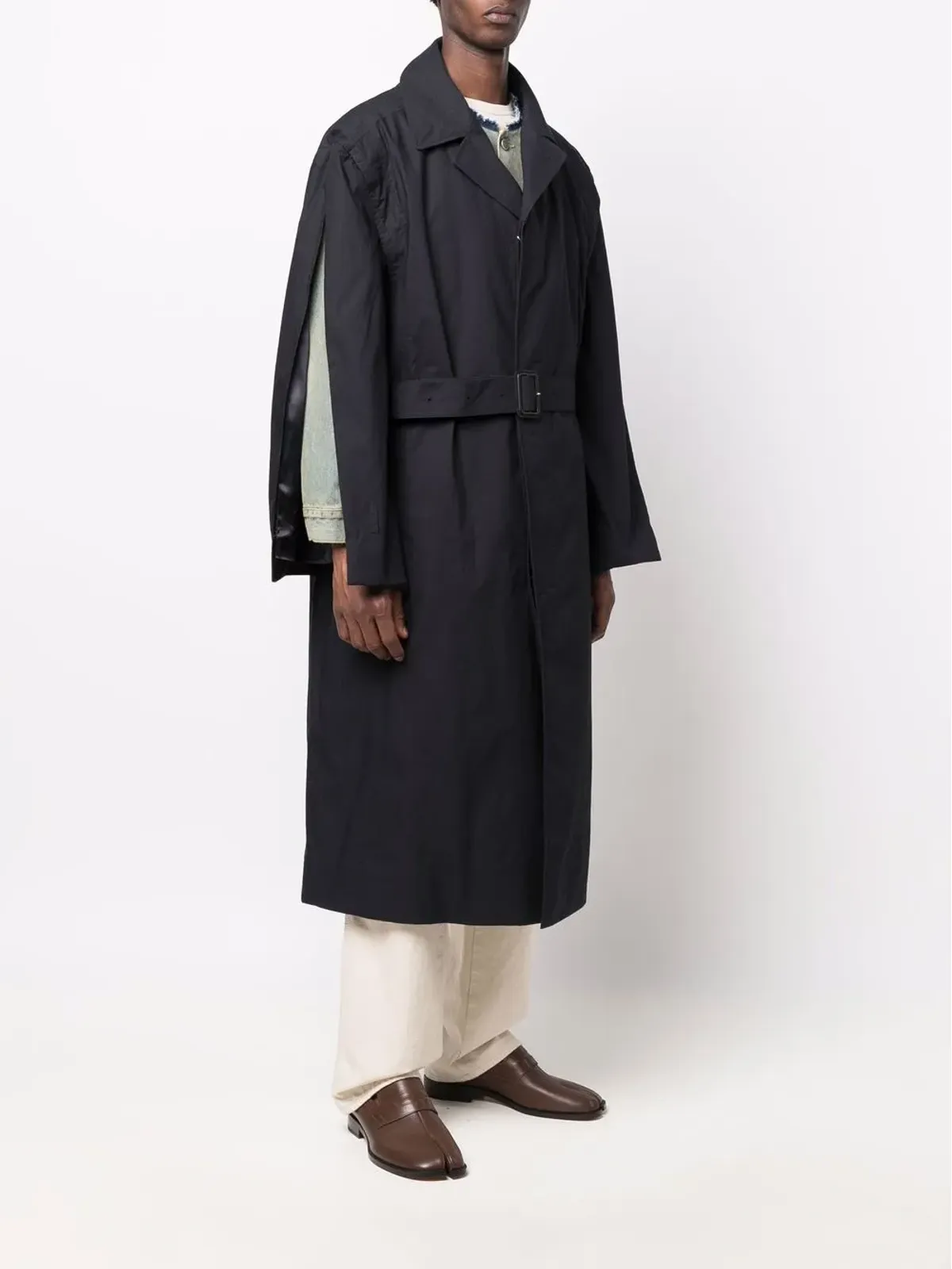 Maison Margiela レイヤードコットン トレンチコート - 画像3