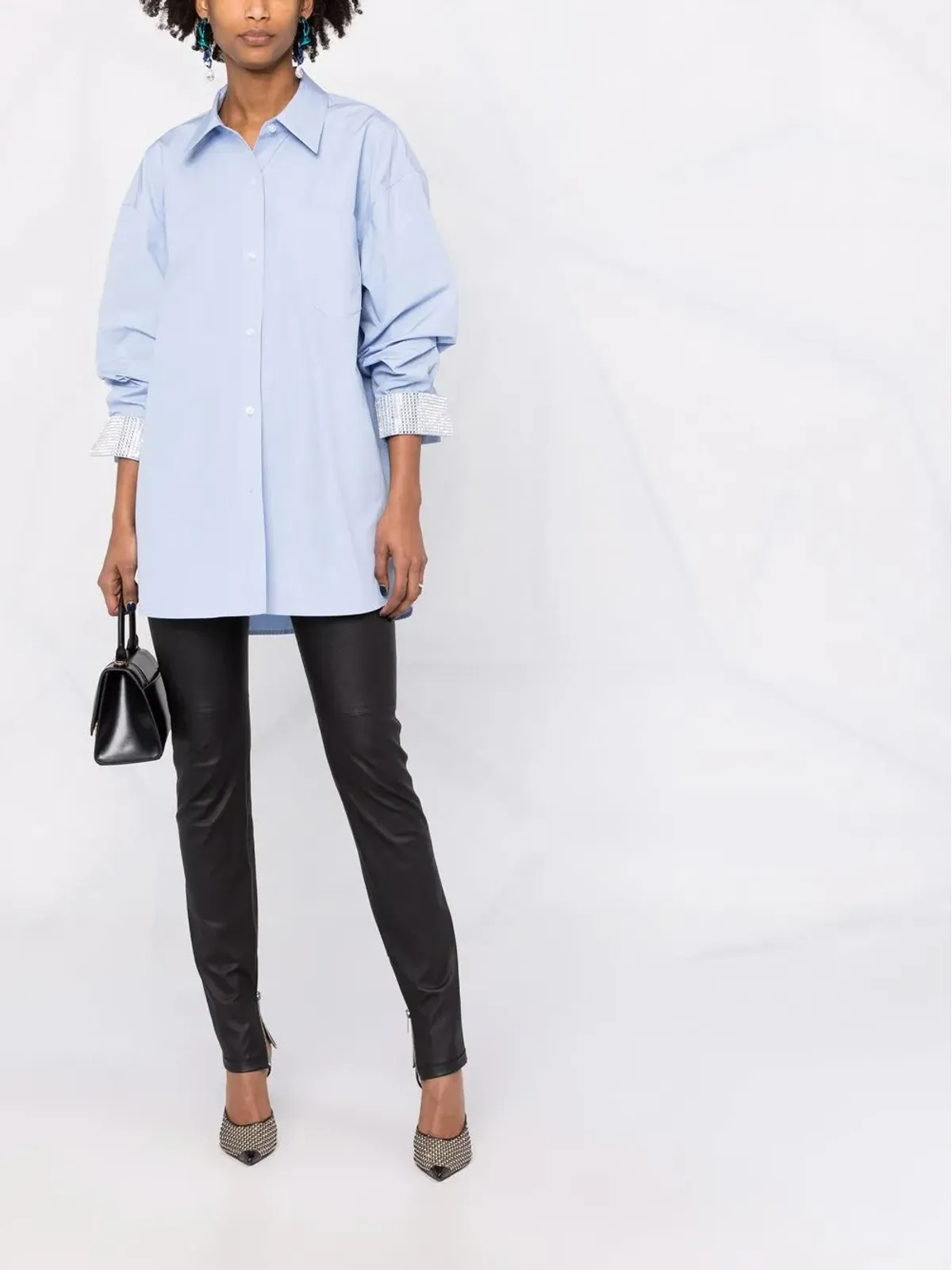 Givenchy ポリッシュ仕上げ ジップディテール パンツ - 画像2