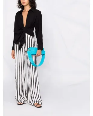Jacquemus La Chemise Bahia ドレープシャツ - ブラック - サムネイル2