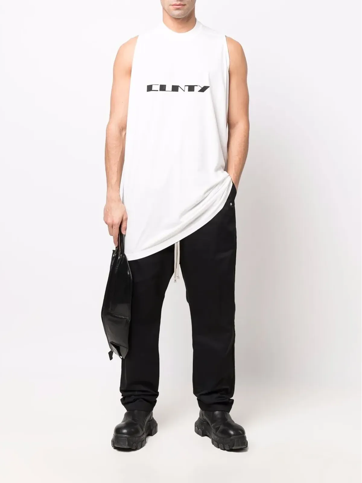 Rick Owens DRKSHDW ドロップクロッチ ドローストリングパンツ - 画像2