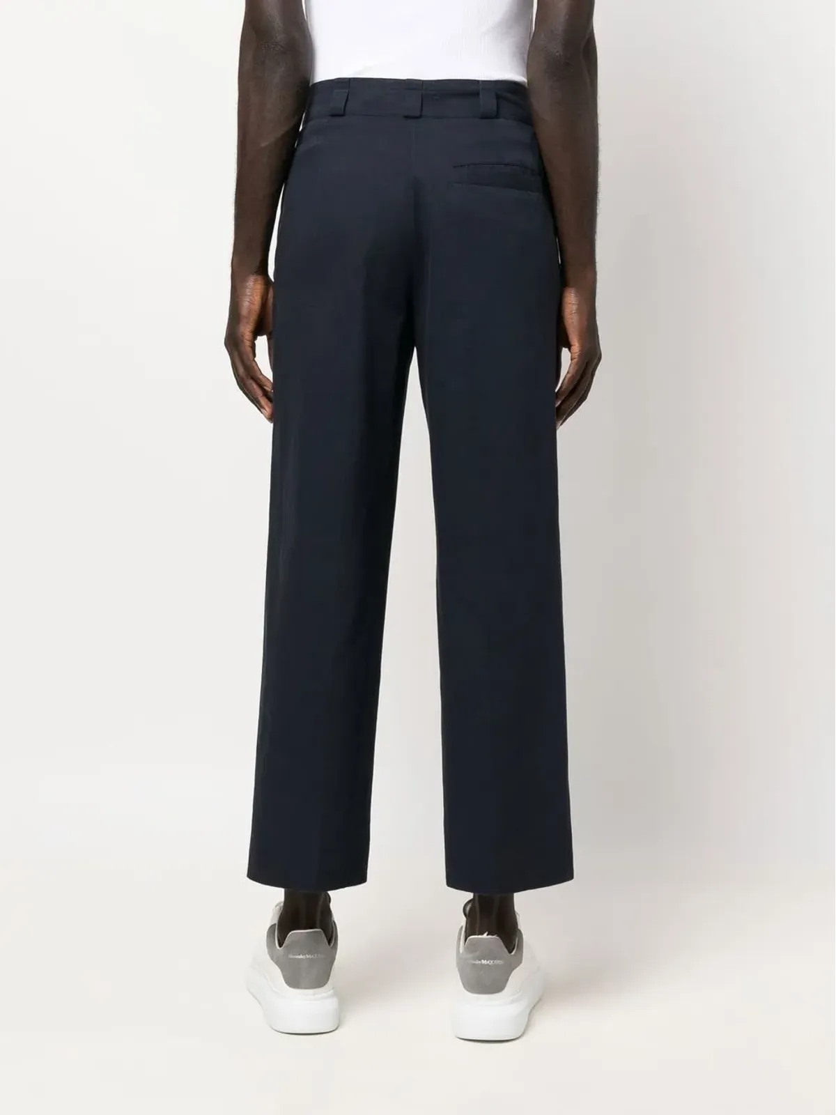 Versace Pre-Owned 1980s クロップドストレートパンツ - ブルー - 画像4