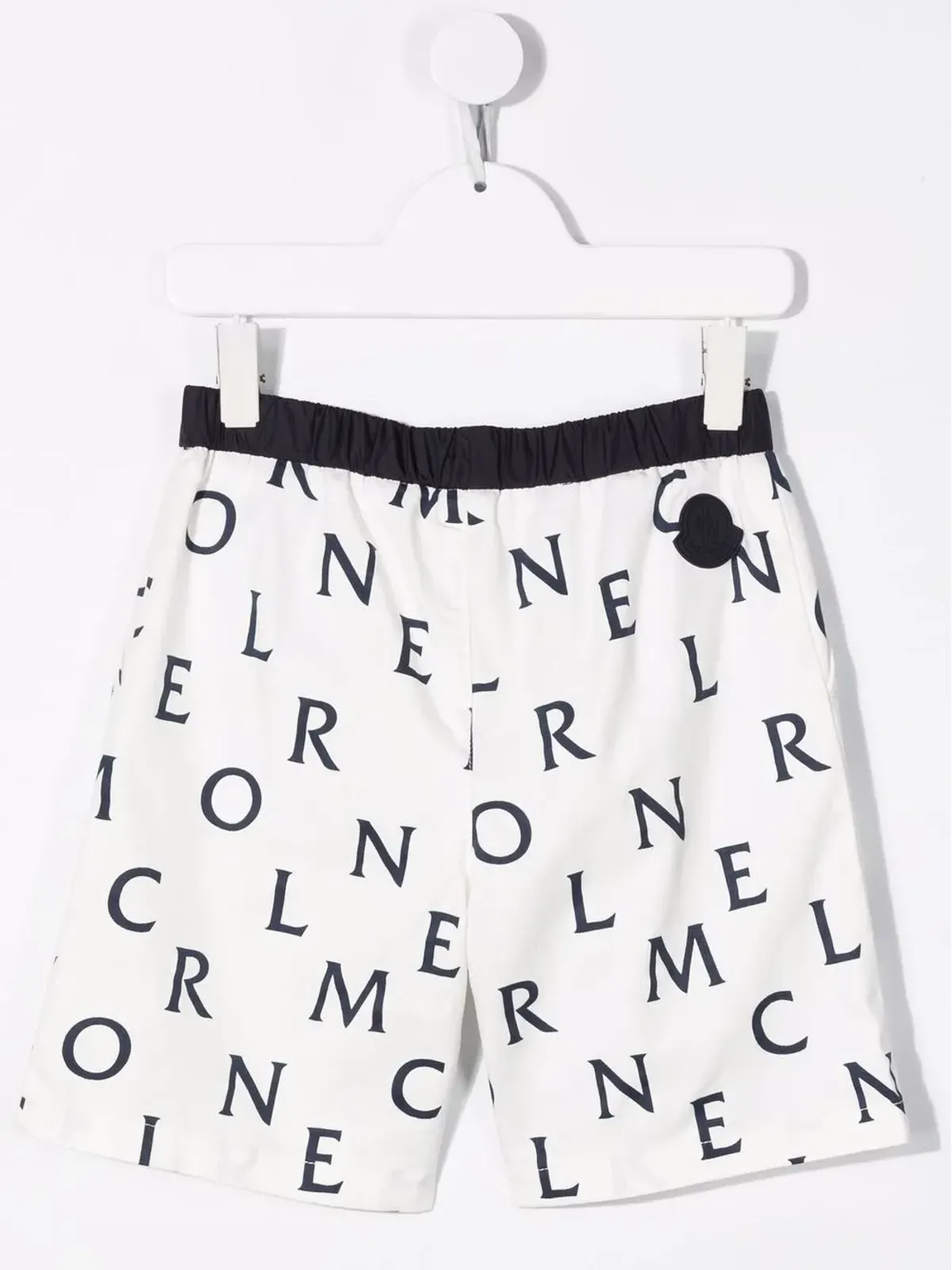 Moncler Enfant all-over logo print shorts - White - 画像2