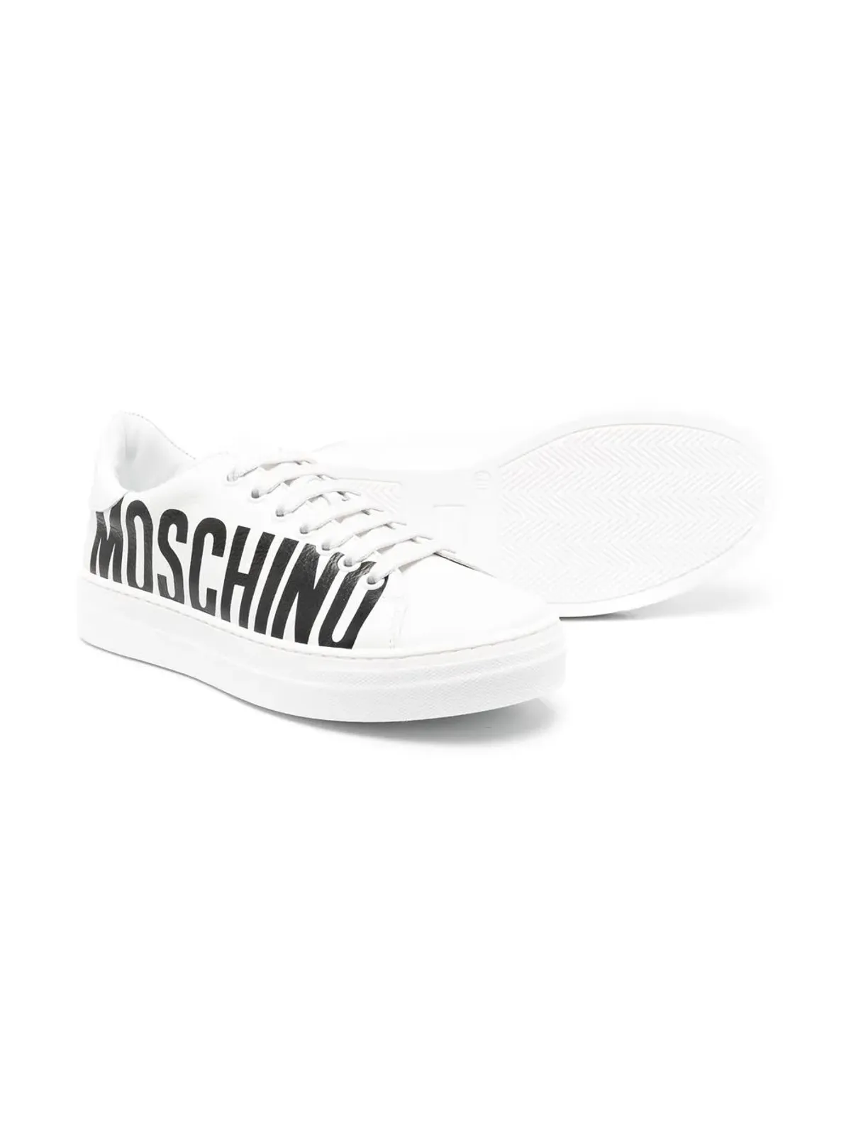 Moschino Kids サイドロゴプリントスニーカー - 画像2