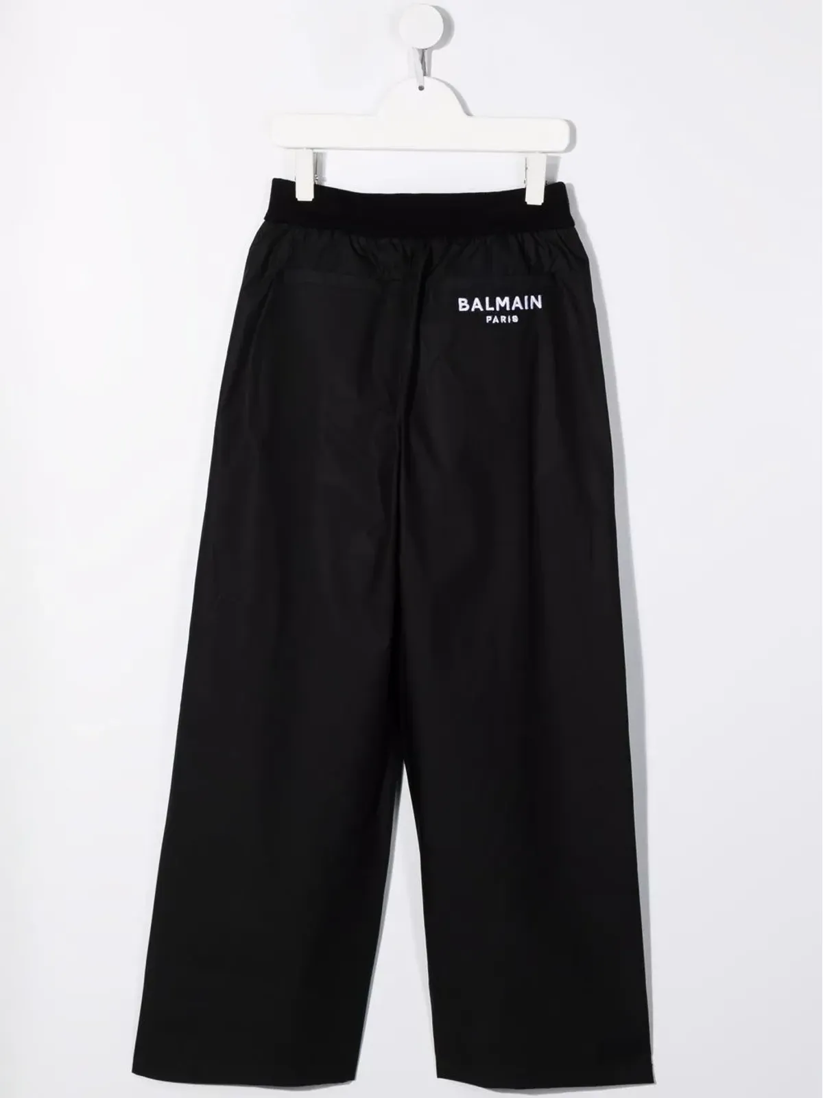 Balmain Kids TEEN ワイドレッグエラスティックトラウザー - ブラック - 画像2