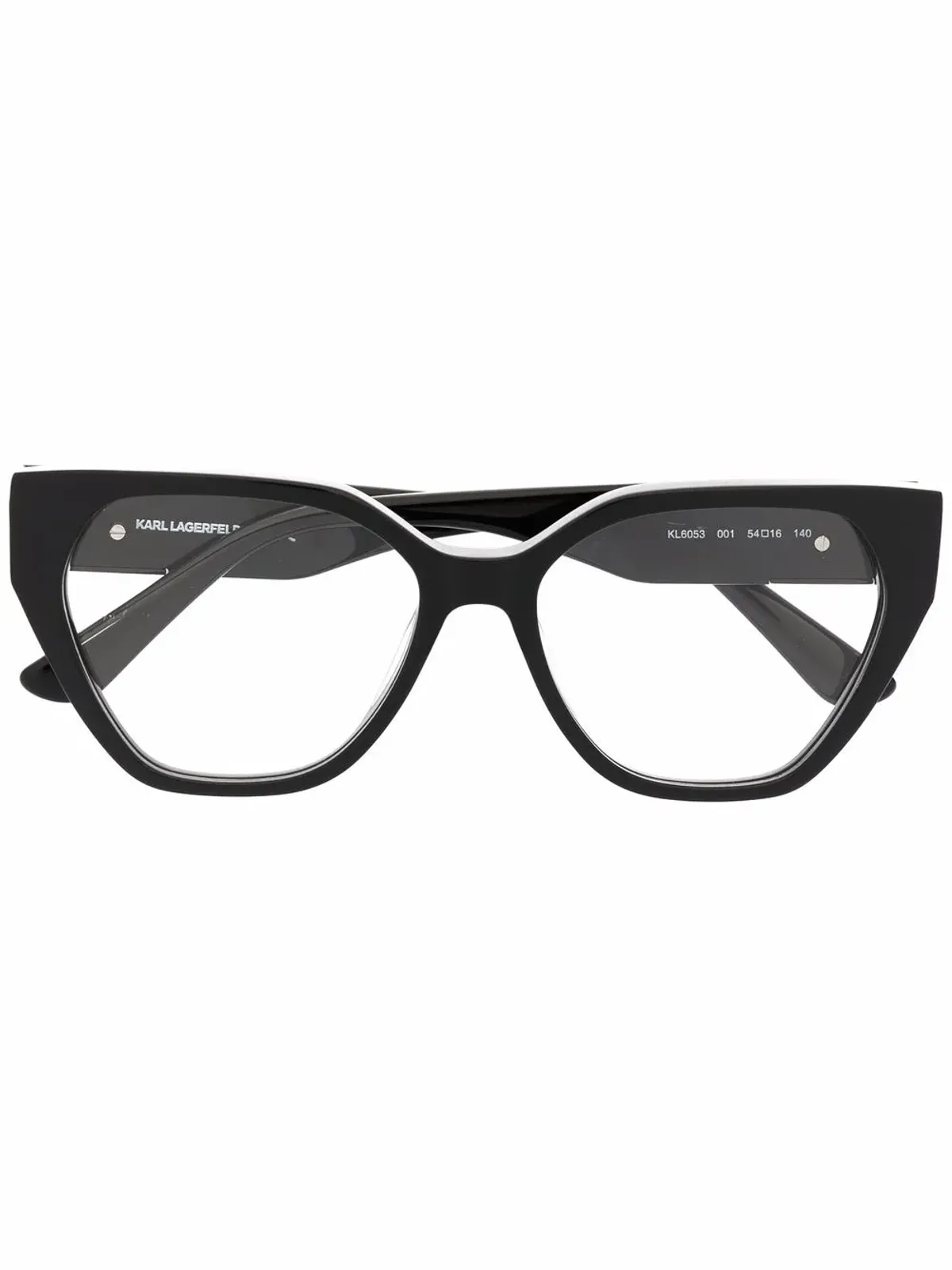 Karl Lagerfeld ポリッシュドエフェクト キャットアイ眼鏡 - 画像1