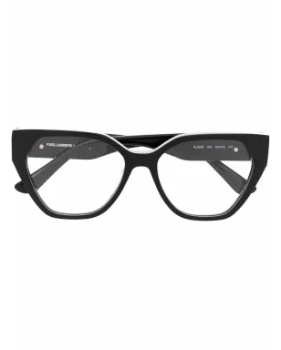Karl Lagerfeld ポリッシュドエフェクト キャットアイ眼鏡 - サムネイル1