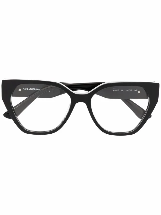 Karl Lagerfeld Karl Lagerfeld ポリッシュドエフェクト キャットアイ眼鏡の商品画像
