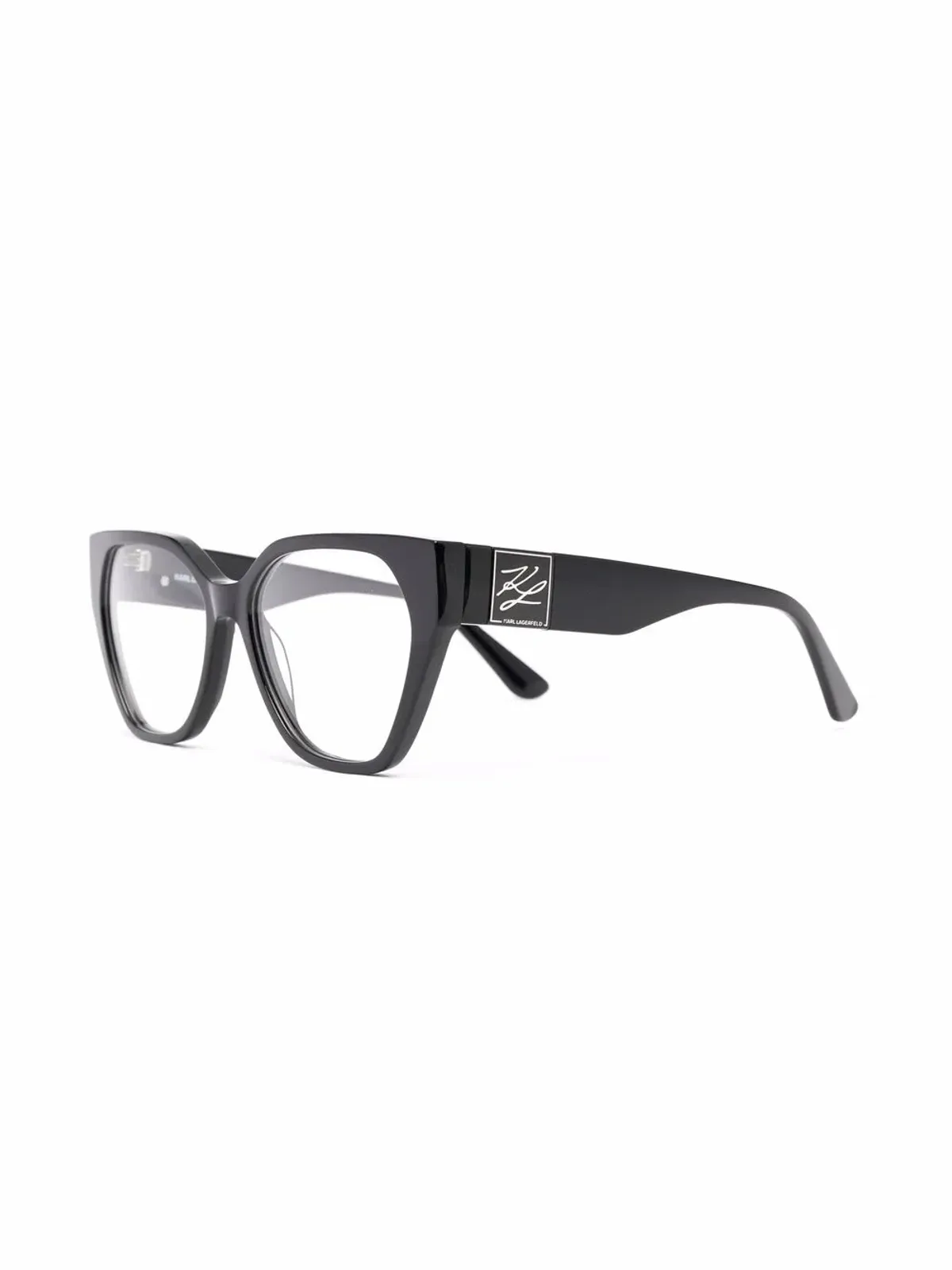 Karl Lagerfeld ポリッシュドエフェクト キャットアイ眼鏡 - 画像2