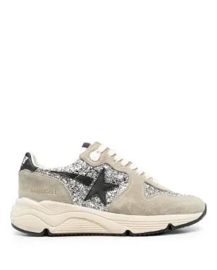 Golden Goose Running Sole glitter-embellished sneakers - Grey - サムネイル1