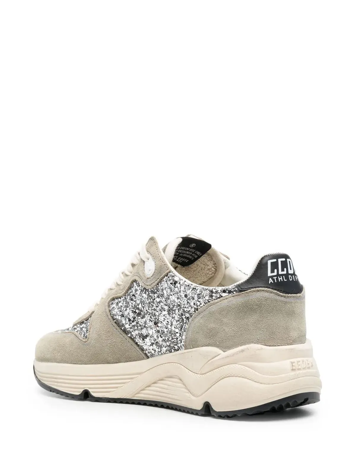 Golden Goose Running Sole glitter-embellished sneakers - Grey - 画像3