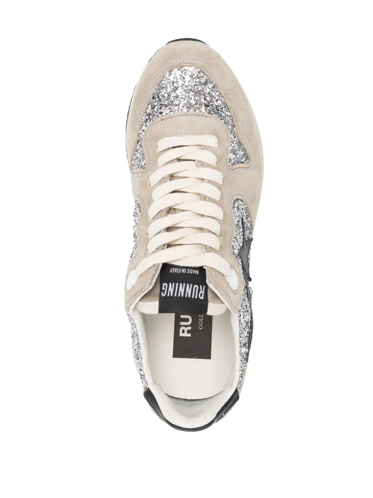 Golden Goose Running Sole glitter-embellished sneakers - Grey - 画像4