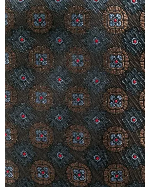 Versace Pre-Owned 1990年代 幾何学花柄プリント シルクタイ - ブルー - サムネイル2