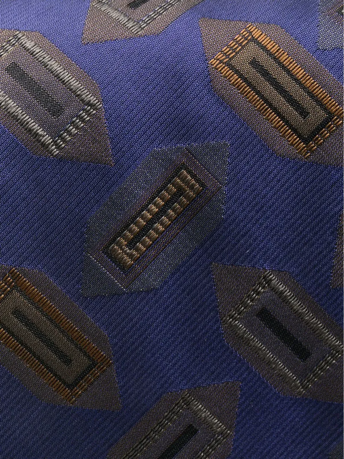 Versace Pre-Owned 1980年代 アブストラクトプリント シルクタイ - パープル - 画像2